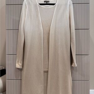 Lafayette 148 New York Cream Cardigan Set